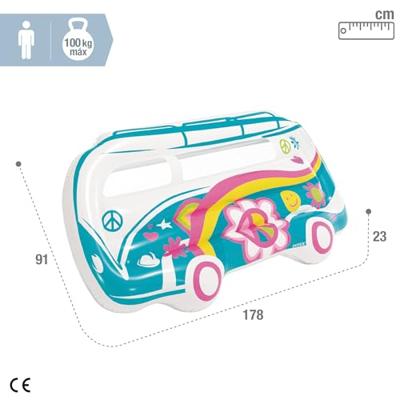 Opblaasbaar matras Intex Bus 1,7 x 91 x 23 cm