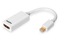 Digitus AK-340411-001-W DisplayPort / HDMI Adapter [1x Mini-DisplayPort stekker - 1x HDMI-bus] Wit 15.00 cm - thumbnail