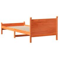 Bedframe zonder matras massief grenenhout wasbruin 180x200 cm - thumbnail