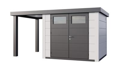 Telluria | Tuinhuis Classico 2724 met Overkapping Open Lounge Small | Links | Wit