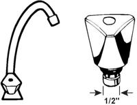 Cornat Kraanbovenstuk 3-Hoek 1/2 Bl+Ro Ch - TEC302801 - thumbnail