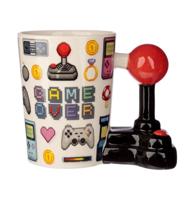 Game Over Joystick Pixel - Gevormd Handvat Keramiek Mok - thumbnail