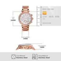 Michael Kors MK5491 Horloge Parker chrono staal rosekleurig 39 mm - thumbnail
