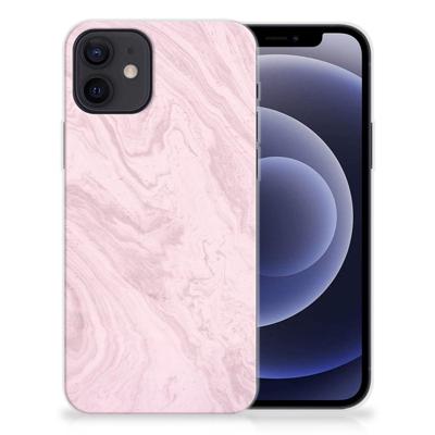 iPhone 12 | 12 Pro (6.1") | TPU | Siliconen hoesje | Marble Pink - Origineel Cadeau Vriendin