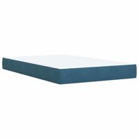 Boxspring met matras fluweel blauw 120x190 cm - thumbnail