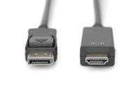 Digitus AK-340303-010-S DisplayPort-kabel DisplayPort / HDMI Adapterkabel DisplayPort-stekker, HDMI-A-stekker 1.00 m Zwart Afgeschermd (drievoudig) - thumbnail