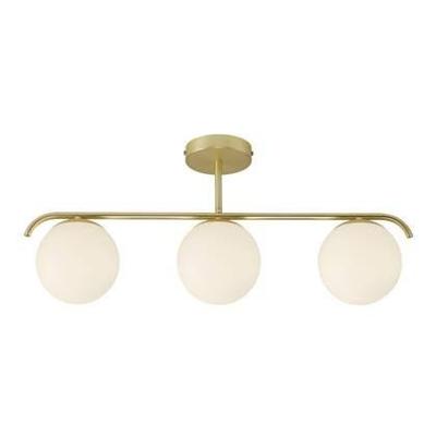 Plafondlamp goud e14 fitting opaal bollen Nordlux 'Grant' led lamp 70 cm