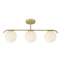 Plafondlamp goud e14 fitting opaal bollen Nordlux 'Grant' led lamp 70 cm - thumbnail