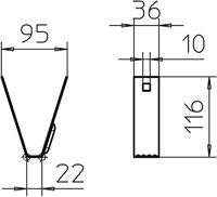 OBO Bettermann 6357506 Montageaccessoire (l x b) 116 mm x 100 mm 1 stuk(s) - thumbnail