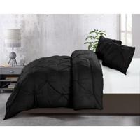 Zensation Lovely Pintuck - Zwart Lits-jumeaux (240 x 200/220 cm + 2 kussenslopen) - thumbnail