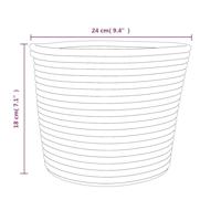 VidaXL Opbergmanden 2 st ø 24x18 cm katoen beige en wit - thumbnail
