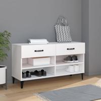 VidaXL Schoenenkast 102x35x55 cm bewerkt hout wit - thumbnail