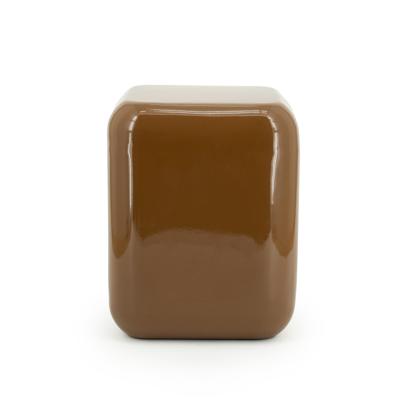 By-Boo Poef/Bijzettafel 'Dixon' 34 x 34cm, kleur Mosterdgeel