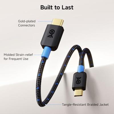 Cable Matters 2 m Micro USB naar USB C-Kabel Met Gevlochten Hoes in Zwart