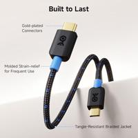 Cable Matters 2 m Micro USB naar USB C-Kabel Met Gevlochten Hoes in Zwart - thumbnail