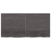 Tafelblad 120x60x(2-6)cm behandeld eikenhout donkerbruin - thumbnail