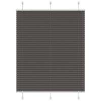 VidaXL Plissé rolgordijn 110x100cm stofbreedte 109,4cm polyester zwart - thumbnail