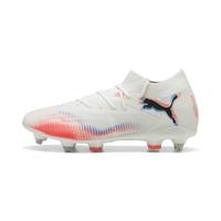 PUMA Future 8 Match IJzeren-Nop Voetbalschoenen (SG) Wit Felrood Blauw - thumbnail