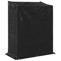 Haardhoutrek met regenhoes 150x80x200 cm gegalvaniseerd staal - thumbnail