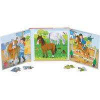 Goki magnetisch legpuzzelboek paardenstal, 40st. - thumbnail