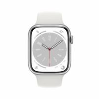 Refurbished Apple Watch Series 8 GPS 41 mm Zilver Als nieuw - thumbnail