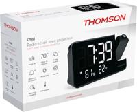 THOMSON Wekkerradio met CP100T-projectie, temperatuur- en vochtigheidsweergave, 20 FM-zenders, tijdsaanduiding op batterij - thumbnail