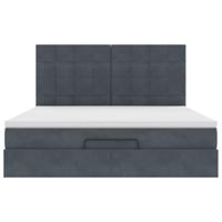 Ottoman bed met matrassen en LED's 160x200cm fluweel - thumbnail