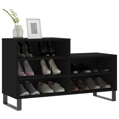 VidaXL Schoenenkast 102x36x60 cm bewerkt hout zwart