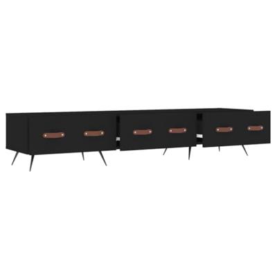 Tv-meubel 150x36x30 cm bewerkt hout zwart