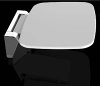 Wiesbaden Douche Kruk Opklapbaar Wandmontage Wit - thumbnail