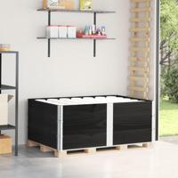 Palletopzetranden 3 st 150x100 cm massief grenenhout zwart - thumbnail