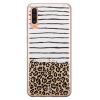 Samsung Galaxy A50/A30s siliconen telefoonhoesje - Leopard lines - thumbnail