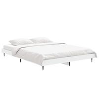 Bedframe LED massief hout wit 140x190 cm - thumbnail