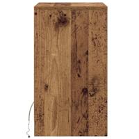 LED Bedside Kast met lade Oud hout 38 x 34 x 61 cm Spaanplaat - thumbnail