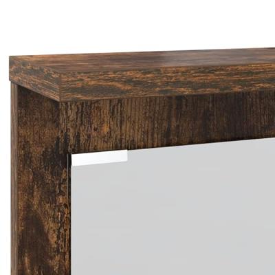 Wandgemonteerde kapstok met plank Gerookt eiken 84 x 10 x 80 cm
