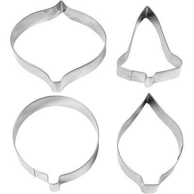 Creativ Company uitsteekvormen, bel, bol, gruppel, prisma, h: 8 cm, 4 stuk 1 doos