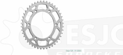 ESJOT Chain wheel 520 51z alu silver