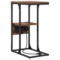 Nachtkastje Gerookt eiken 41.5 x 26 x 60.5 cm Bewerkt hout - thumbnail