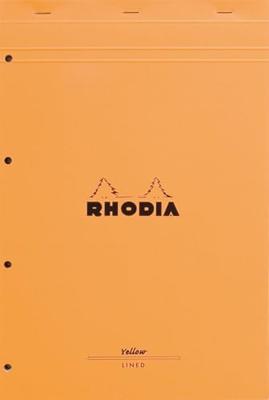 Schrijfblok Rhodia A4 lijn 80 vel 80gr geel | 5 stuks