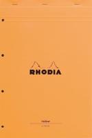 Schrijfblok Rhodia A4 lijn 80 vel 80gr geel | 5 stuks - thumbnail