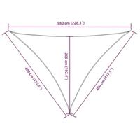 VidaXL Zonnescherm driehoekig 4x4x5,8 m oxford stof wit - thumbnail