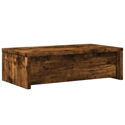 Monitorstandaard met lades 50x27x15 cm hout gerookt eikenkleur Monitorstandaard met lades 50x27x15 cm hout gerookt eikenkleur