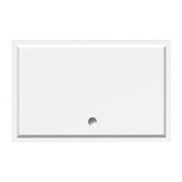 Xenz Mariana Douchebak 140x90x4 cm Wit - thumbnail