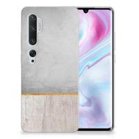Xiaomi Mi Note 10 Pro | Bumper Hoesje | Wood Concrete - thumbnail
