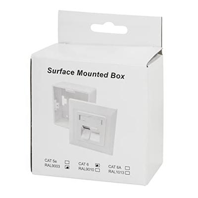 LogiLink NP0039A Netwerkdoos Opbouw (op muur) CAT 6 2 poorten Wit