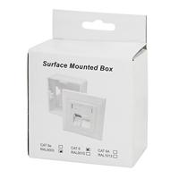 LogiLink NP0039A Netwerkdoos Opbouw (op muur) CAT 6 2 poorten Wit - thumbnail