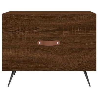 Salontafels 2 st 50x50x40 cm bewerkt hout bruin eikenkleur