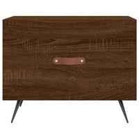 Salontafels 2 st 50x50x40 cm bewerkt hout bruin eikenkleur - thumbnail