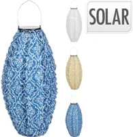 LED Solar Lampion Ovaal 20x45 cm Assorti - thumbnail