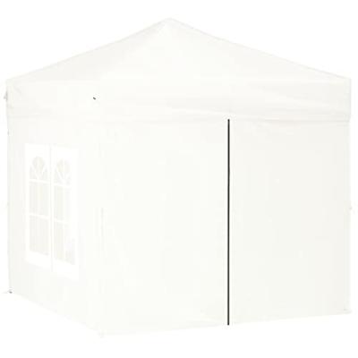 VidaXL Partytent inklapbaar met zijwanden 2x2 m wit